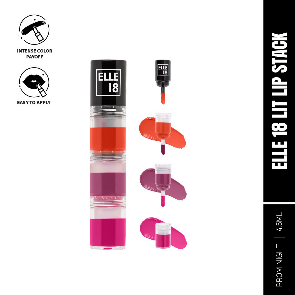 Elle 18 Lit Lip Stack Liquid Lipstick - Prom Night