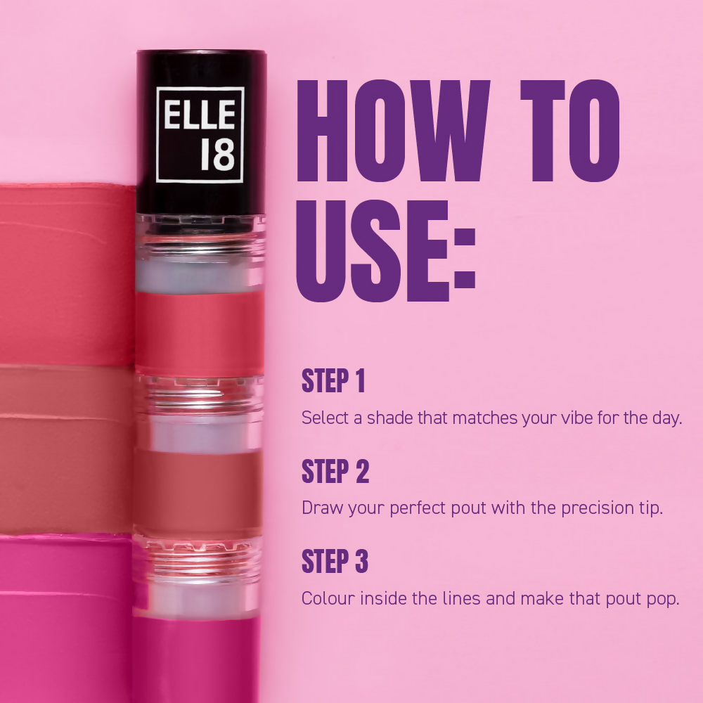 Elle 18 Lit Lip Stack Liquid Lipstick - Getaway