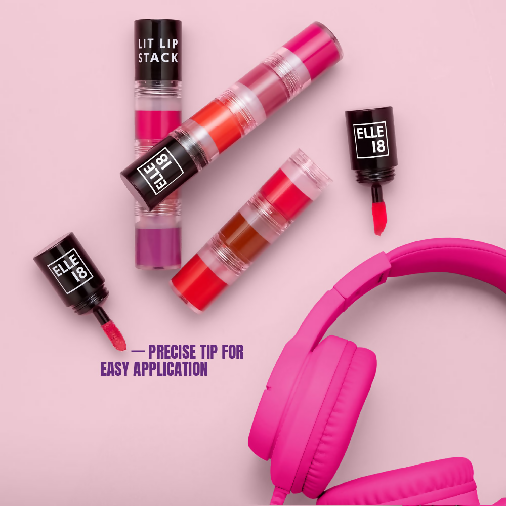 Elle 18 Lit Lip Stack Liquid Lipstick - Getaway