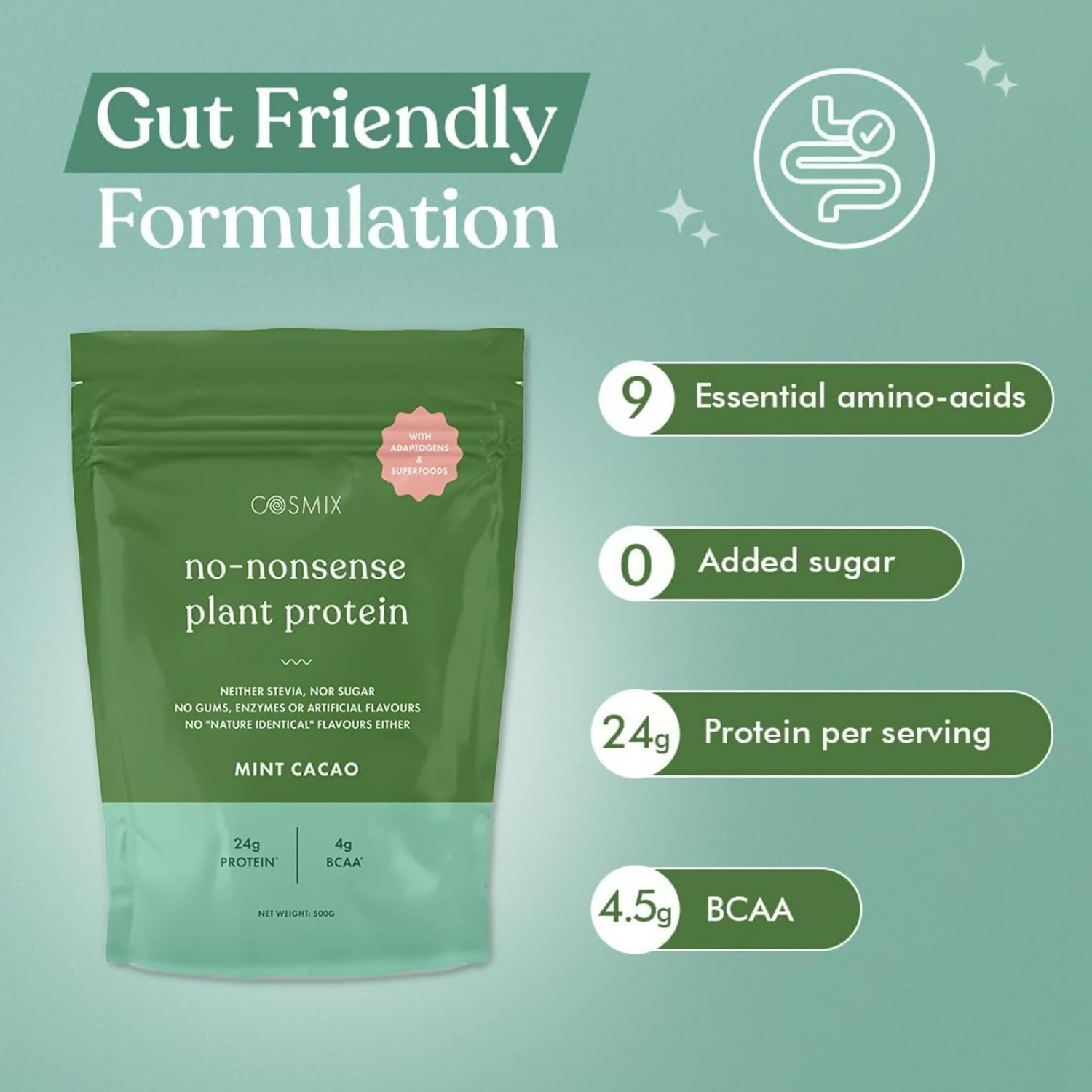 Cosmix No Nonsense Plant Protein - Mint Chocolat Cacao