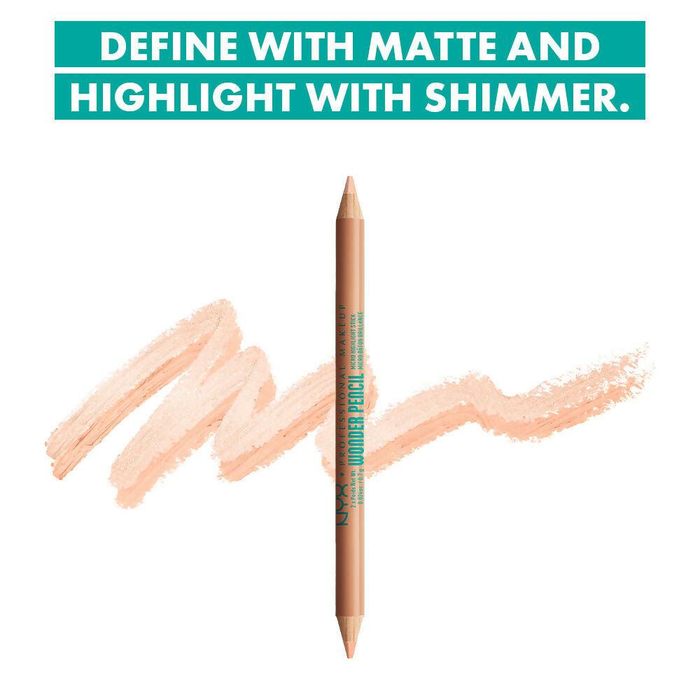 NYX Professional Makeup Wonder Pencil Micro Highlighter Duo Pencil - Medium Peach