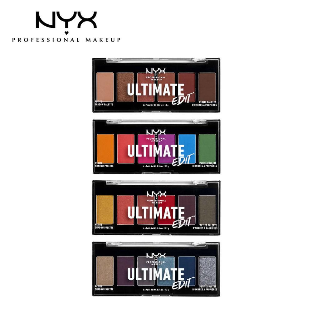 NYX Professional Makeup Ultimate Edit Petite 6 Color Shadow Palette Brights (1.2 gm Each)