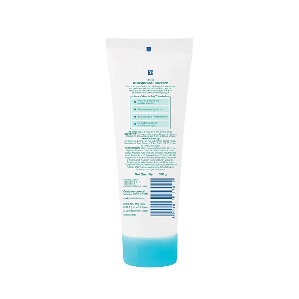 Johnson's Milk+ Rice Cream For Baby's Healthy Looking Skin