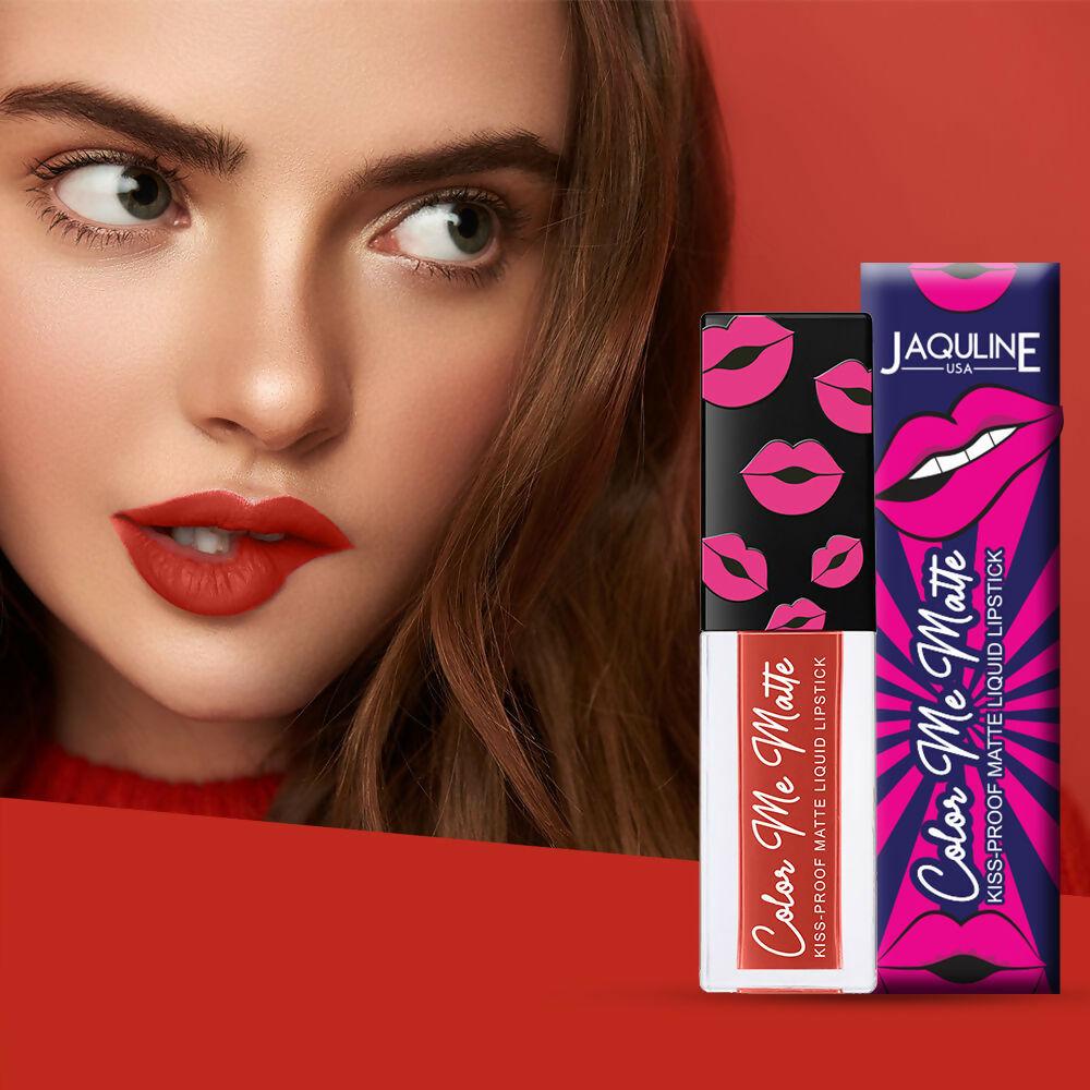 Jaquline USA Color Me Matte Liquid Lipstick - Spice Orange
