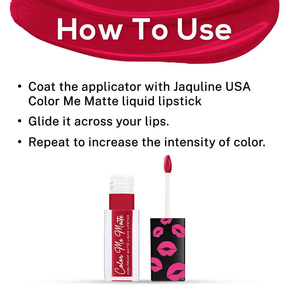Jaquline USA Color Me Matte Liquid Lipstick - Sangria Red