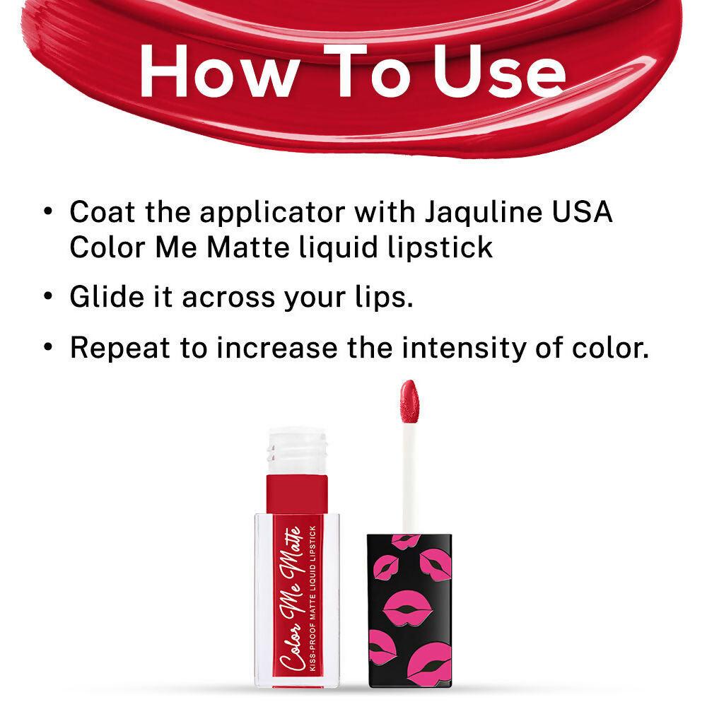 Jaquline USA Color Me Matte Liquid Lipstick - Crimson Red