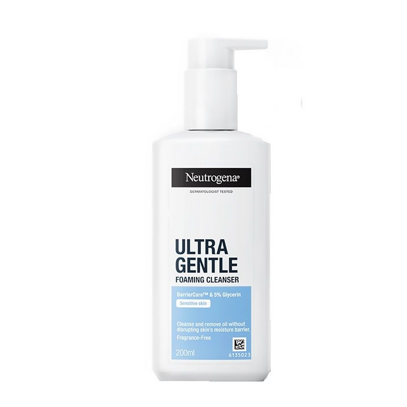 Neutrogena Ultra Gentle Foaming Face Cleanser Protect Skin Moisture - For Oily & Sensitive Skin
