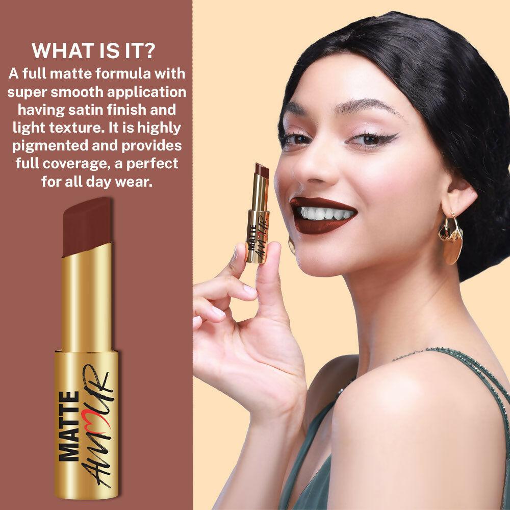 Jaquline USA Matte Amour Matte Lipstick - Infatuation 01