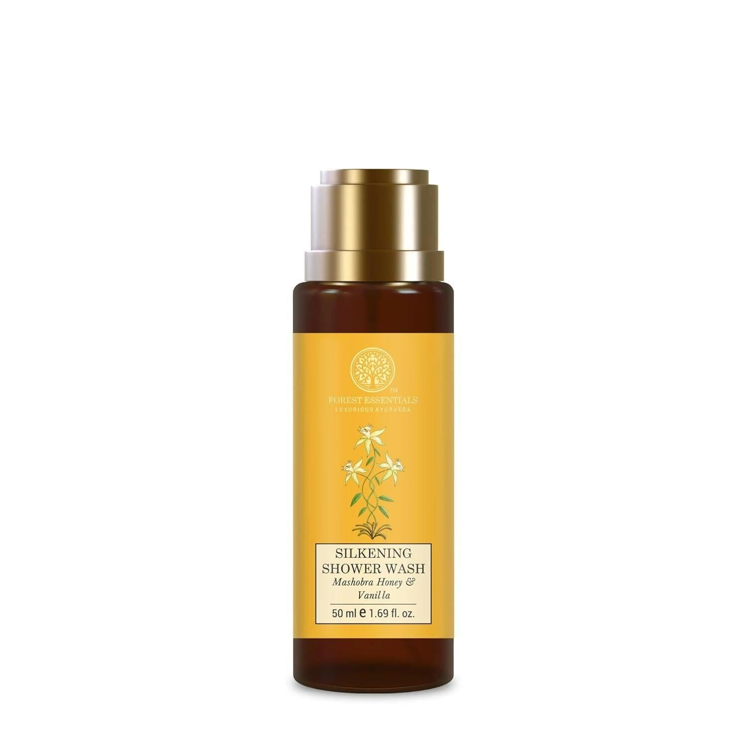 Forest Essentials Luxury Bath & Body Gift Set, Honey Vanilla Scented, Body Wash and Body Lotion