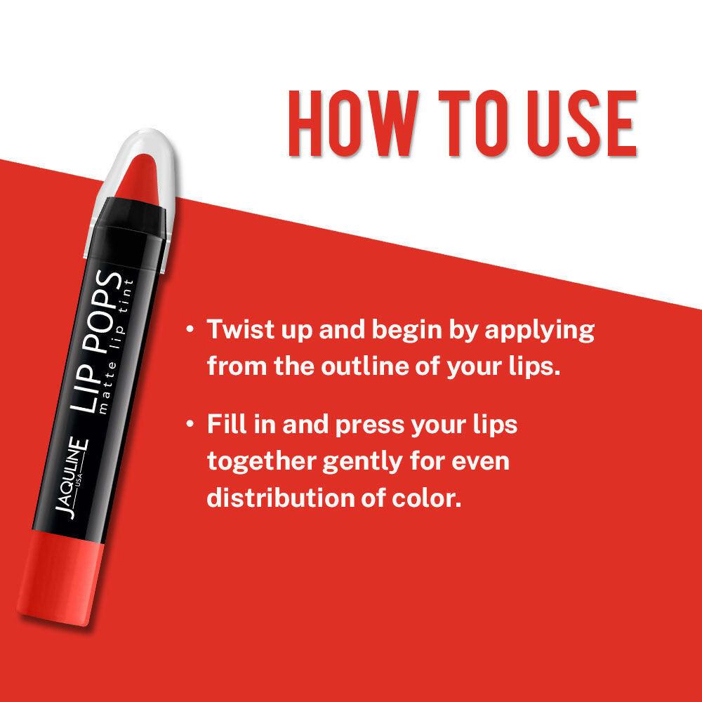 Jaquline USA Lip Pops Matte Lip Tint - Red Pop 02
