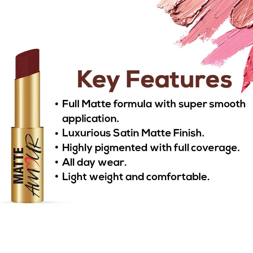 Jaquline USA Matte Amour Matte Lipstick - Obsession 02