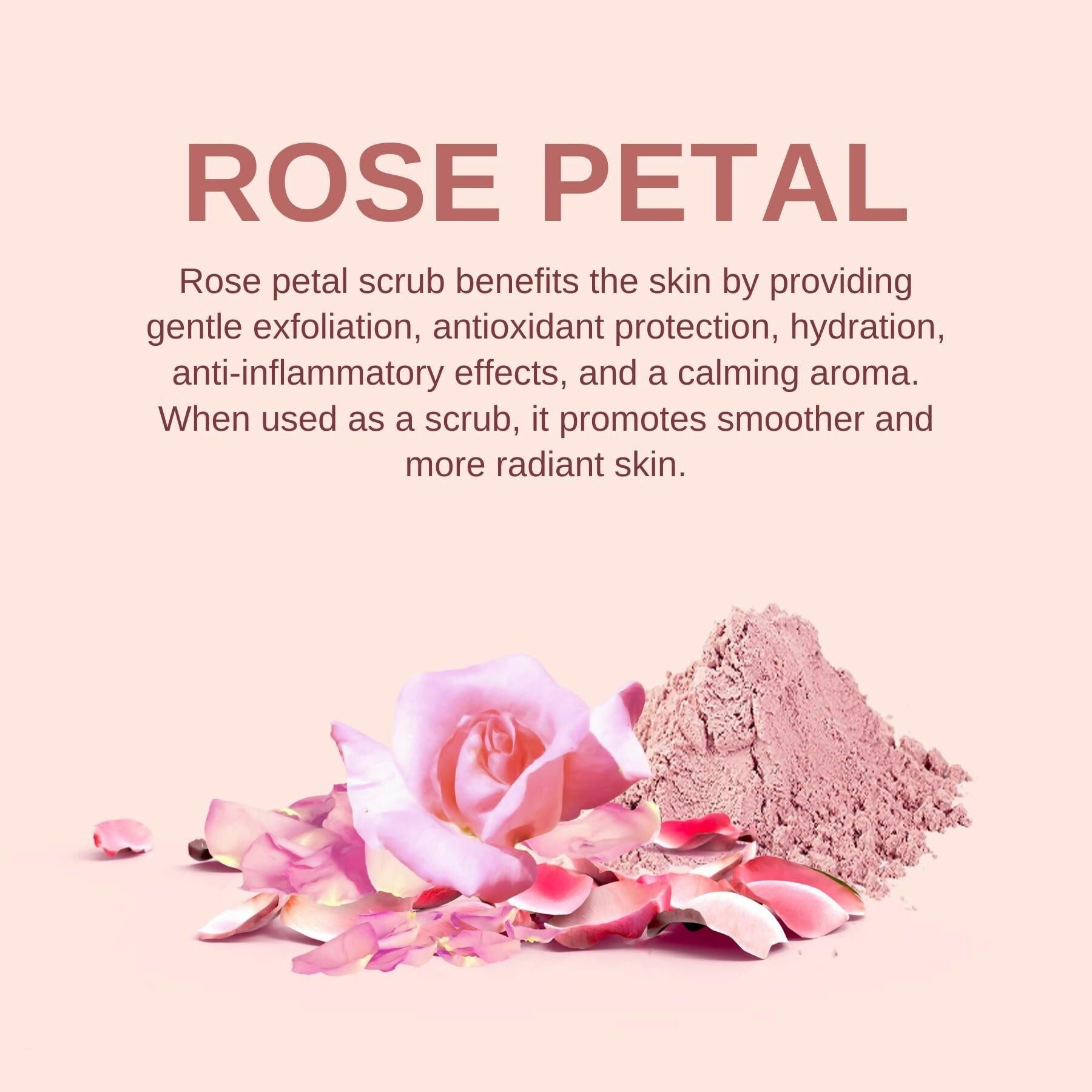Kimayra Natural Rose Petal Face & Body Scrub For Brightening Skin, Help in Reduce Fine Lines, Wrinkles & Blemishes