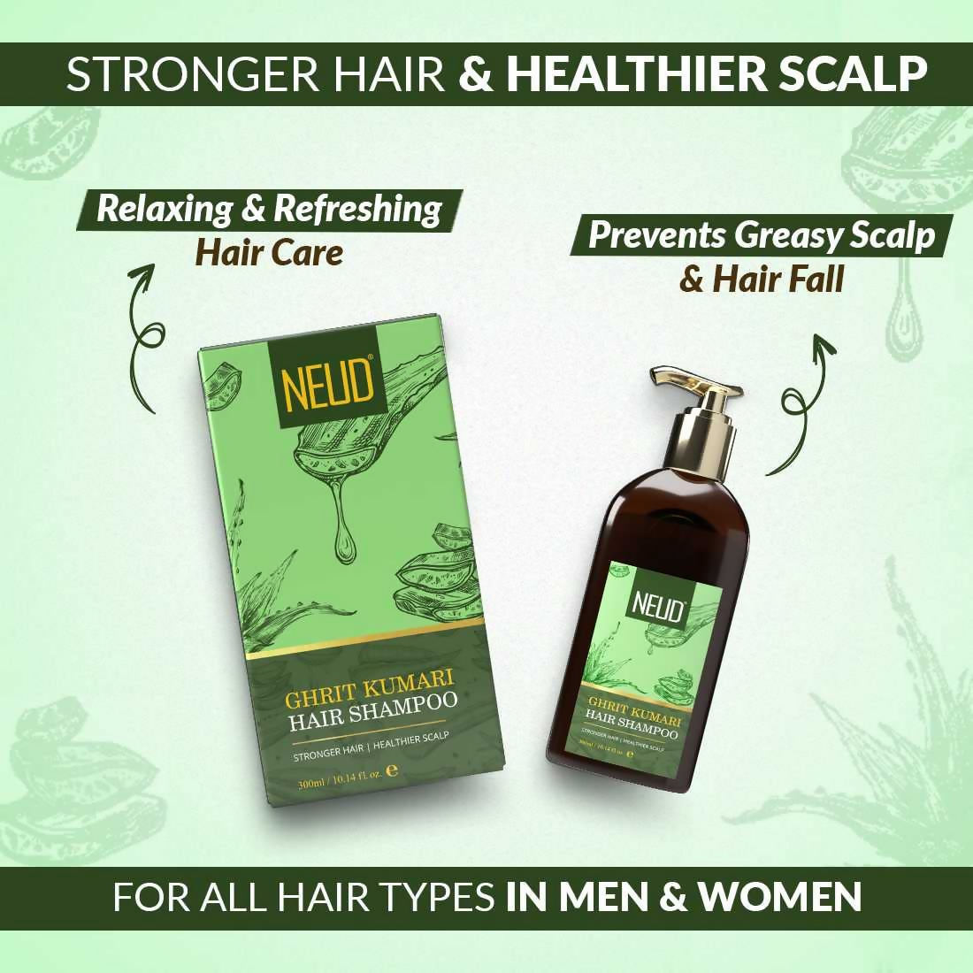 Neud Ghrit Kumari Hair Shampoo for Men & Women