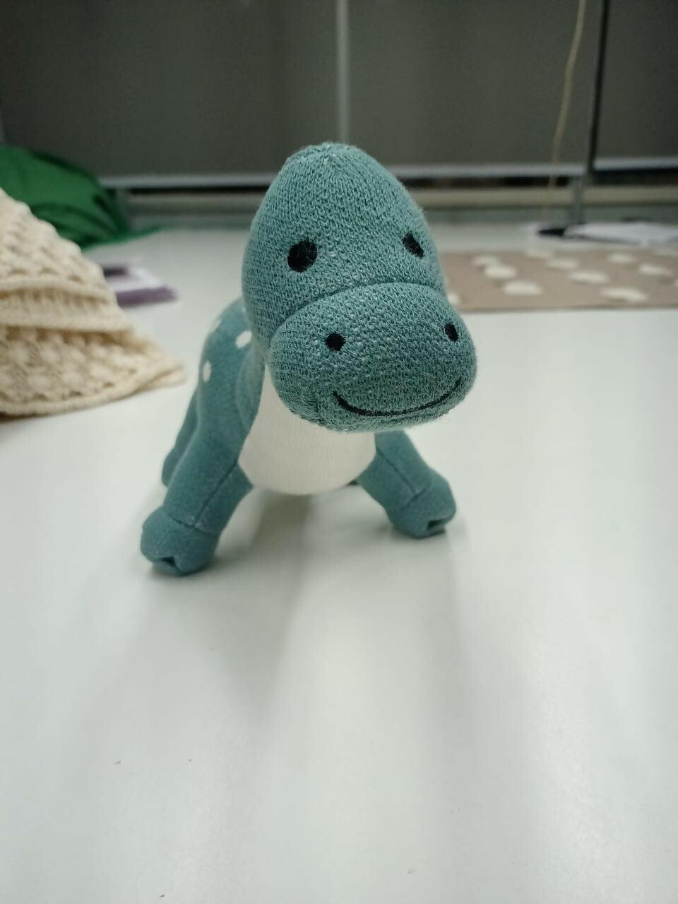 Nesta Toys Dinosaur Plush Toy For Kids – Snuggly Knitted Cotton Soft Toy