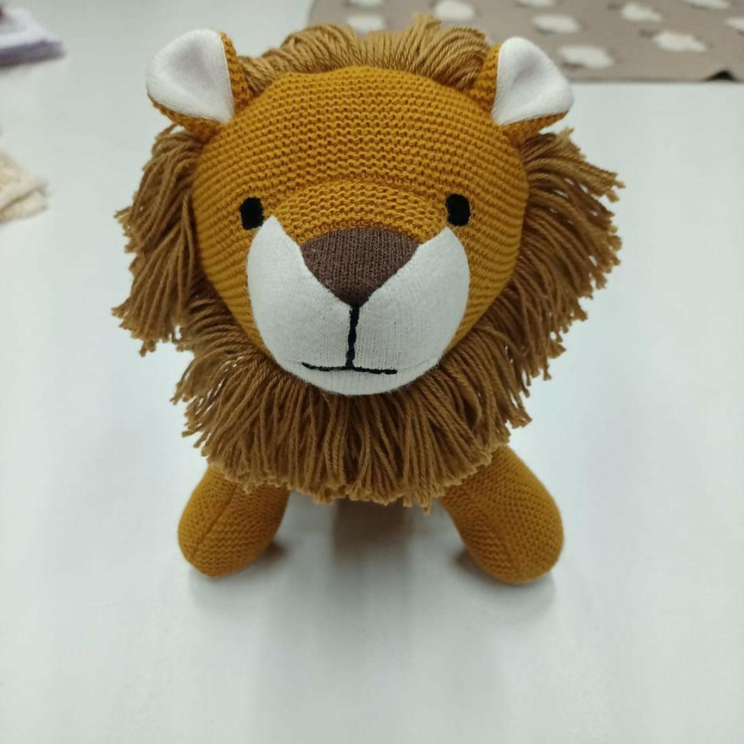 Nesta Toys Lion Plush Toy For Kids – Snuggly Knitted Cotton Soft Toy