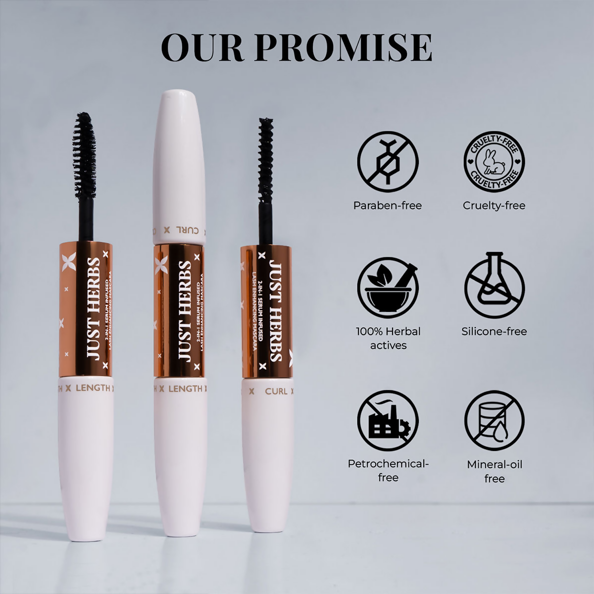 Just Herbs 2-in-1 Serum Infused Lash Enhancing Mascara