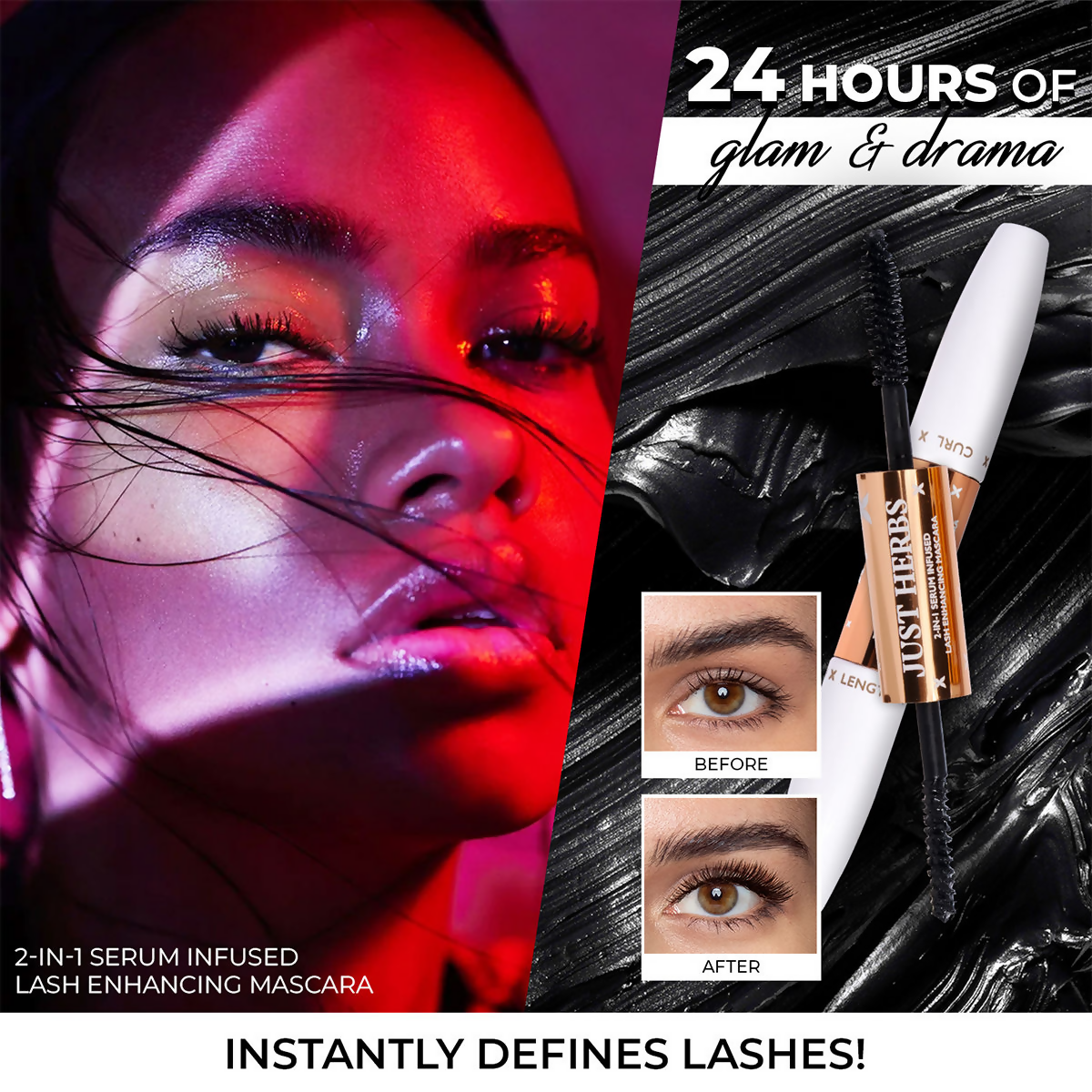 Just Herbs 2-in-1 Serum Infused Lash Enhancing Mascara