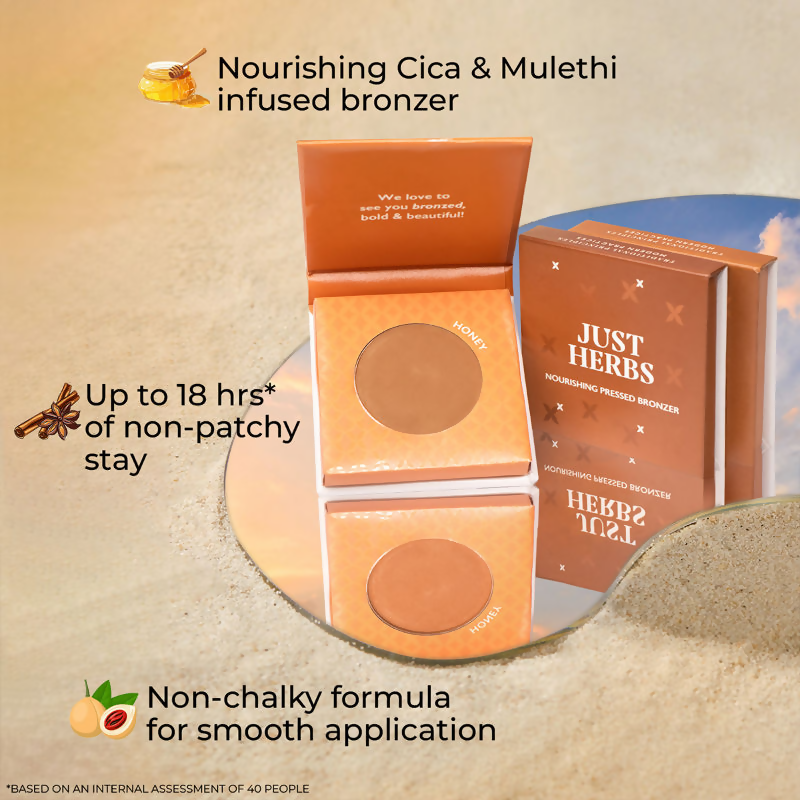 Just Herbs Nourishing Pressed Bronzer - Nutmeg