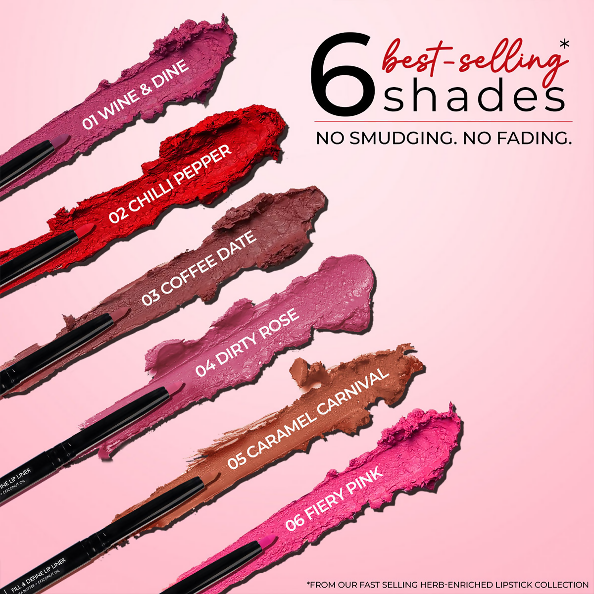 Just Herbs Fill & Define Lip Liner - Fiery Pink