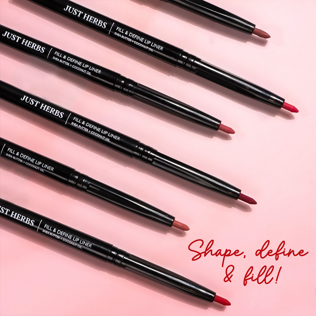 Just Herbs Fill & Define Lip Liner - Fiery Pink