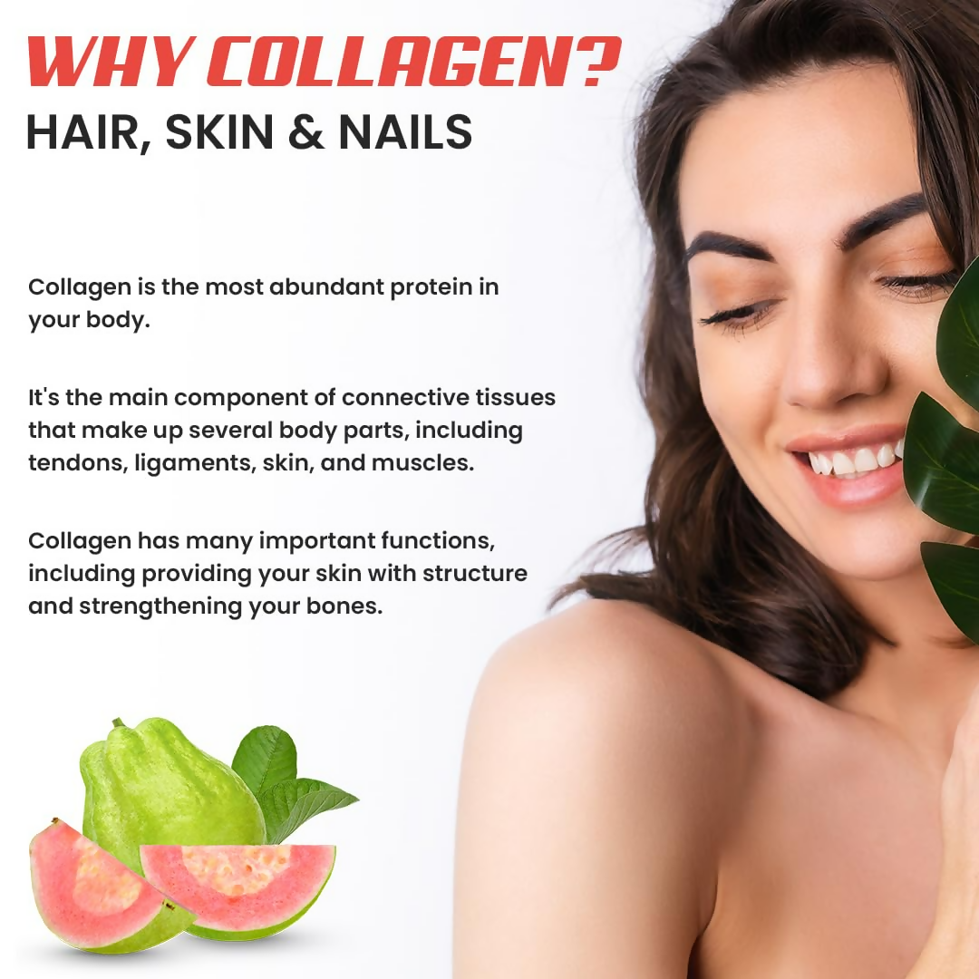 Naturyz Marine Collagen Skin X5 Power For Women & Men (Guava Flavour)