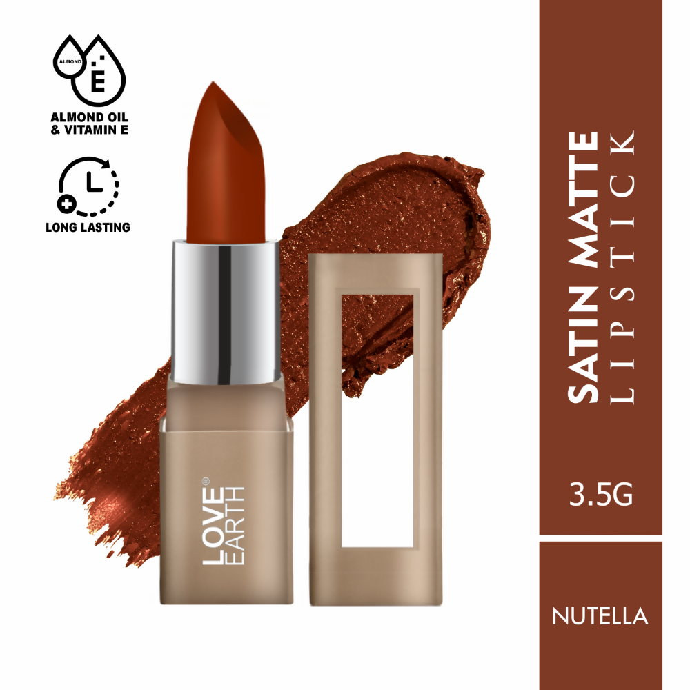 Love Earth Satin Matte Lipstick - Nutella