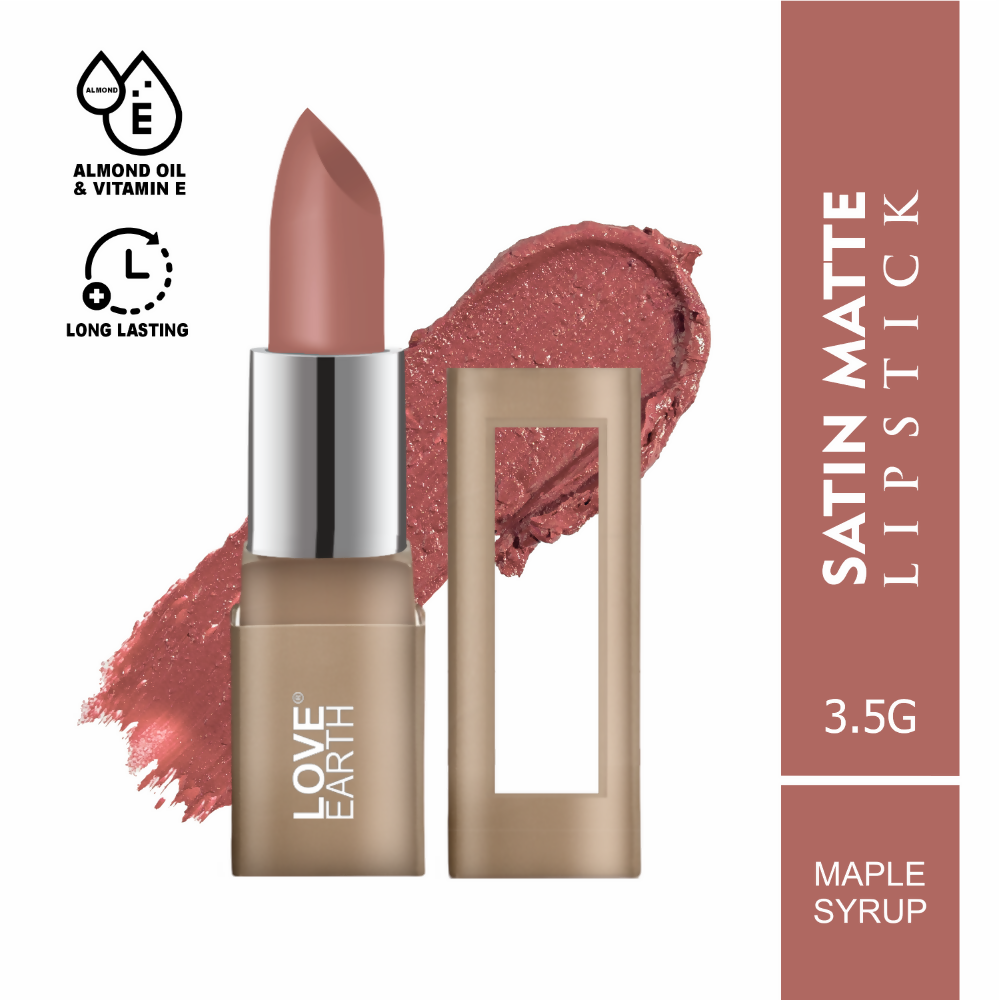 Love Earth Satin Matte Lipstick - Maple Syrup