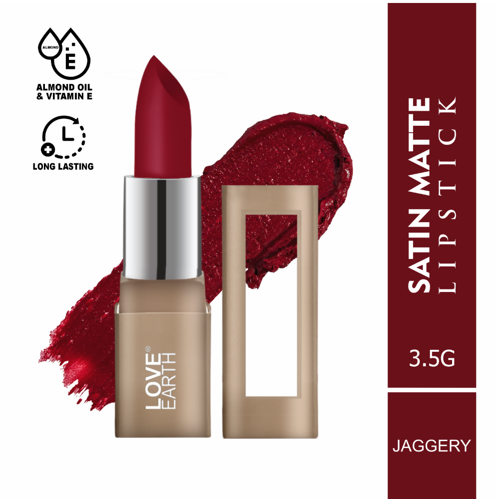 Love Earth Satin Matte Lipstick - Jaggery