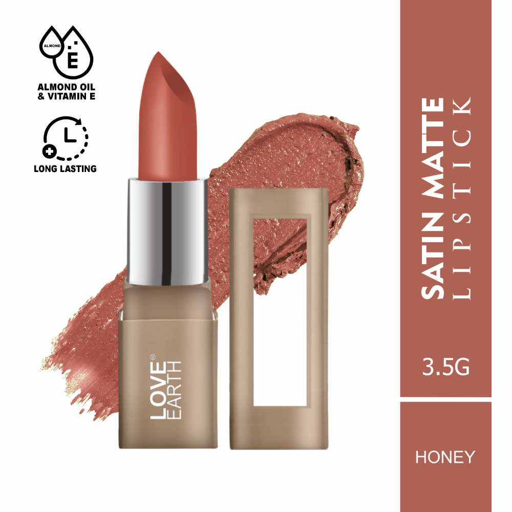 Love Earth Satin Matte Lipstick - Honey