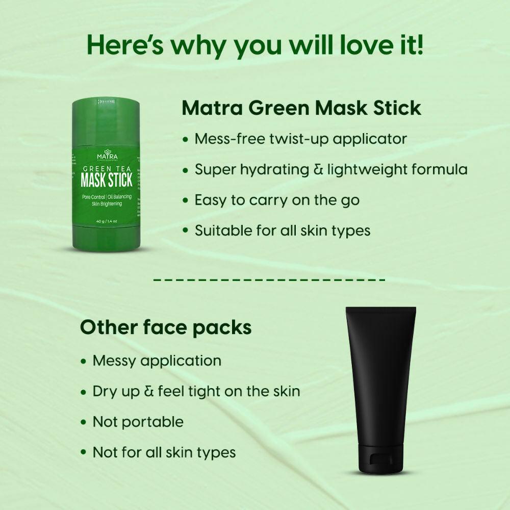 Matra Green Tea Mask Stick For Pore Control, Oil Balancing & Skin Brightening