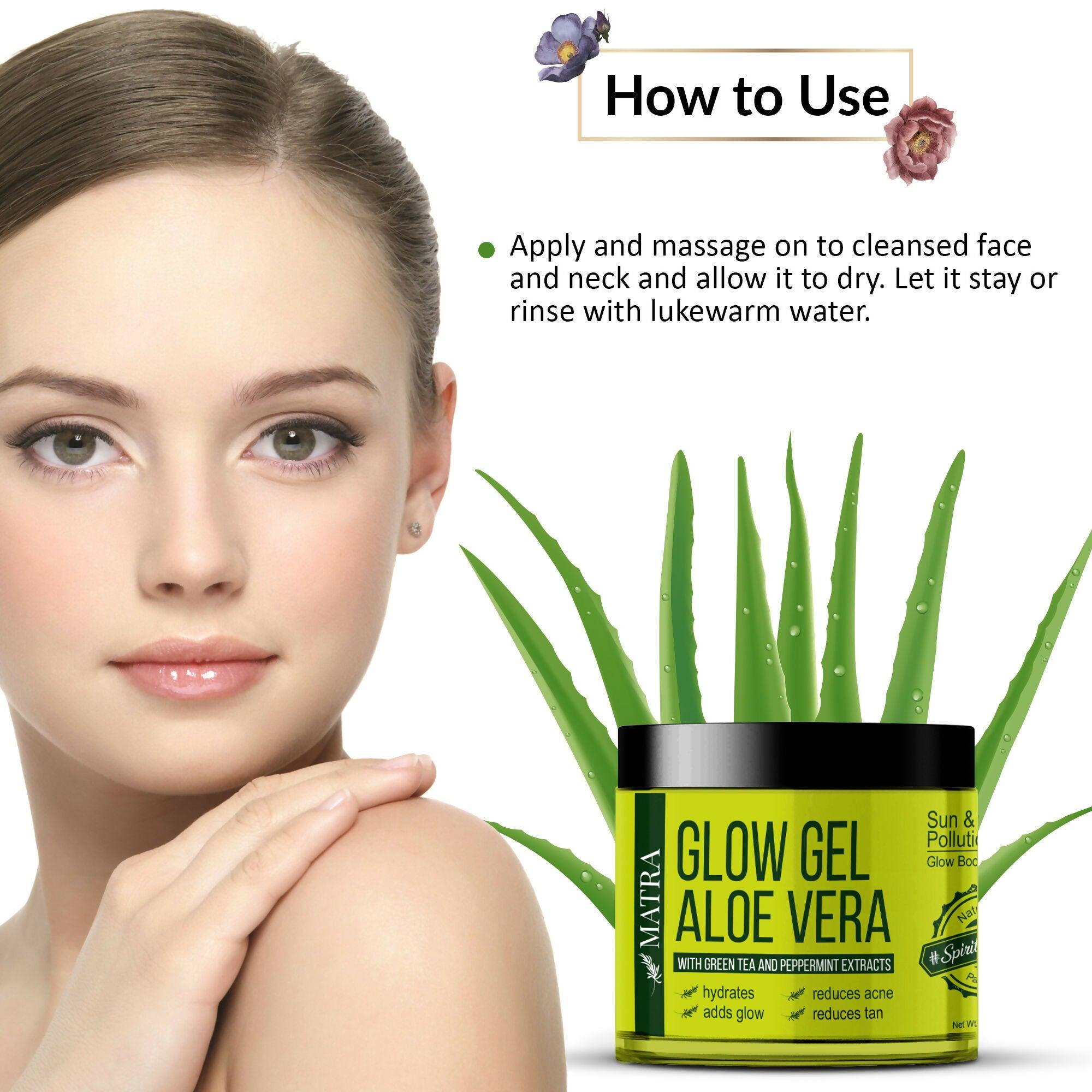 Matra Aloe Vera Glow Gel Sun & Pollution Relief with Green Tea and Peppermint Extracts