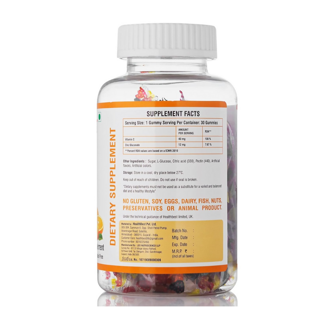 HealthBest VitCbest Vitamin C + Zinc Gummies