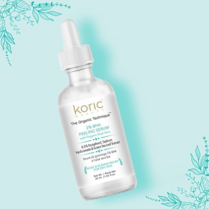 Koric Beauty 2% BHA Peeling Serum with Organic Aloevera