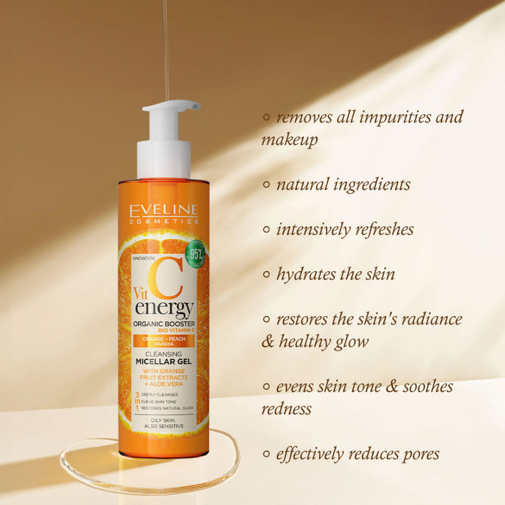 Eveline Cosmetics Vit C Energy Organic Booster Cleansing Micellar Gel