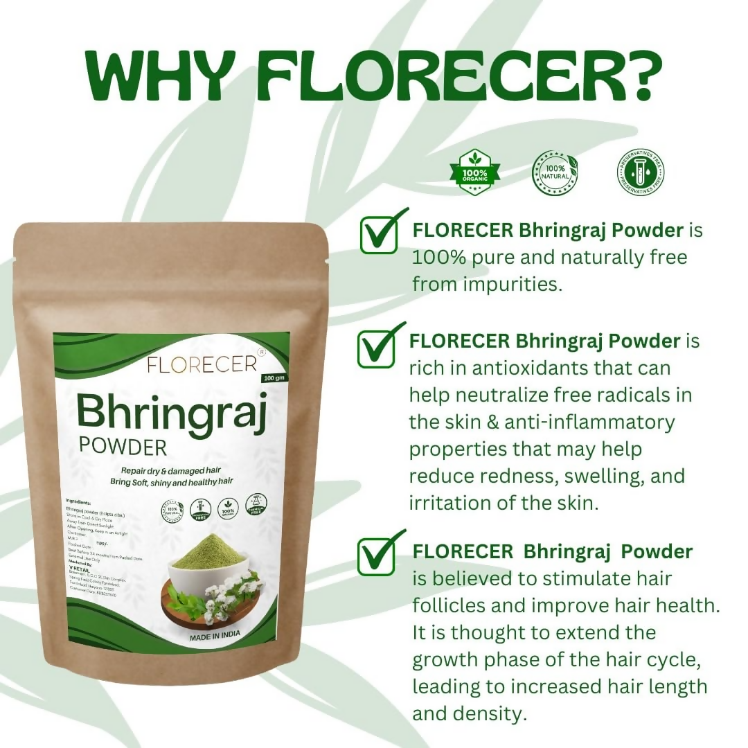 Florecer Bhringraj Powder For Hair