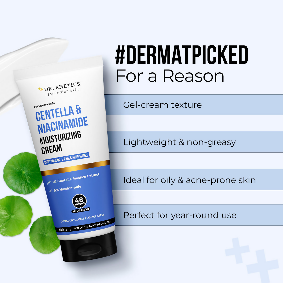 Dr. Sheth's Centella & Niacinamide Moisturizing Cream