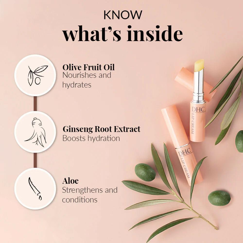 DHC Beauty Lip Cream (Lip Balm) For Dry Chapped Lips - Day Long Moisturizing Lip Mask