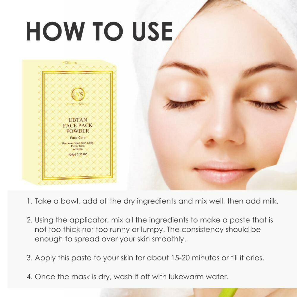 Nuerma Science Ubtan Face Pack Powder for Clear Dead Skin Cells, Tan Removal & Fairer Skin