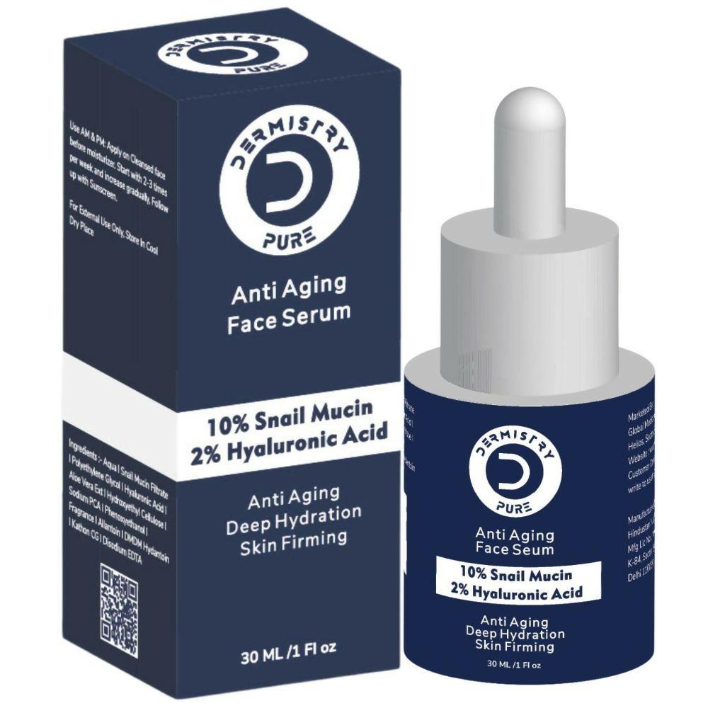 Dermistry Pure 10% Snail Mucin 96 Peptide Anti-Ageing Moisturizer Skin Firming Tightening Face Serum
