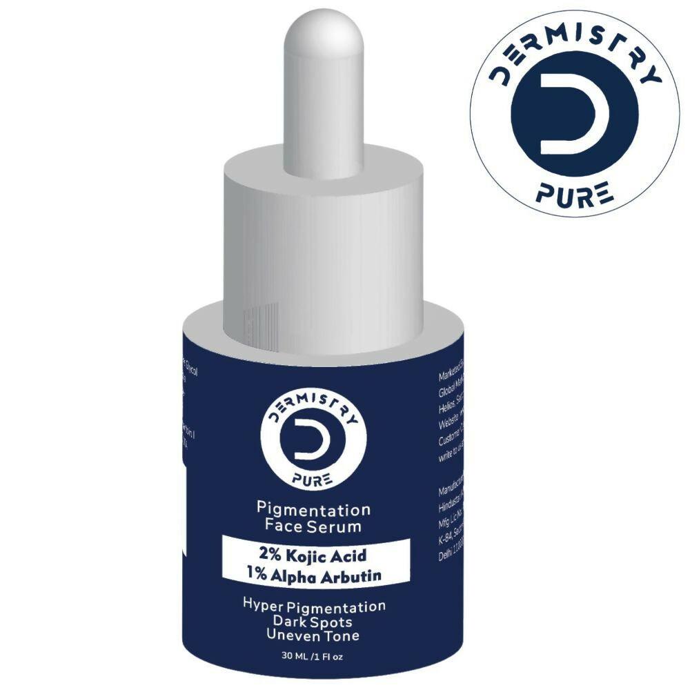 Dermistry Pure 2% Kojic Acid 1% Alpha Arbutin Instant Glowing Bright Light Pigmentation Spots Serum