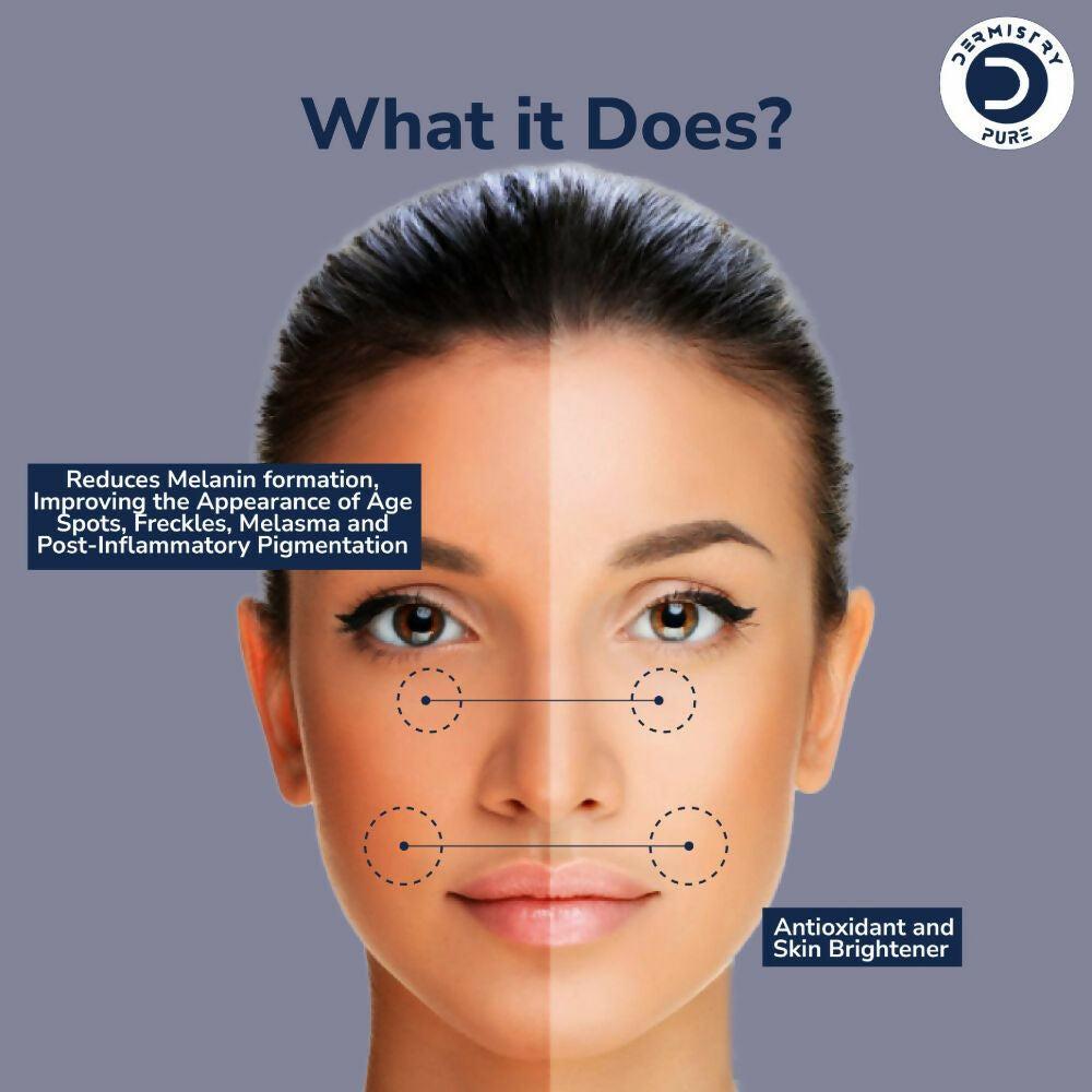 Dermistry Pure 2% Kojic Acid 1% Alpha Arbutin Instant Glowing Bright Light Pigmentation Spots Serum