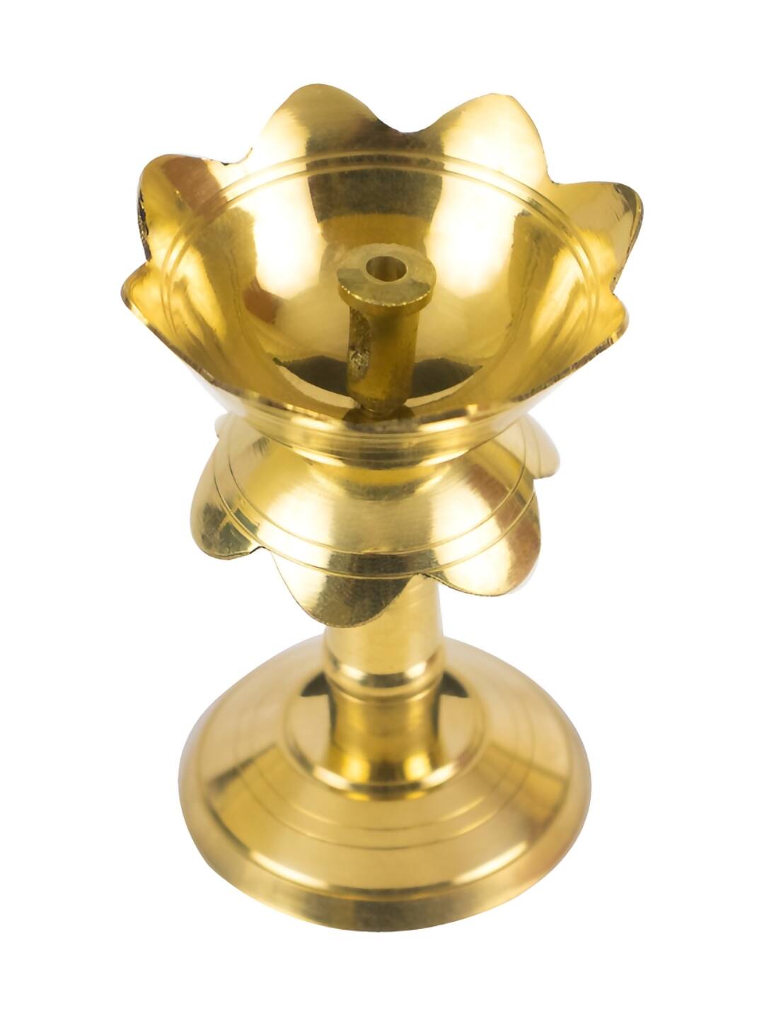 Spillbox Gold-Toned Brass Kuthu Vilakku Pooja Essential