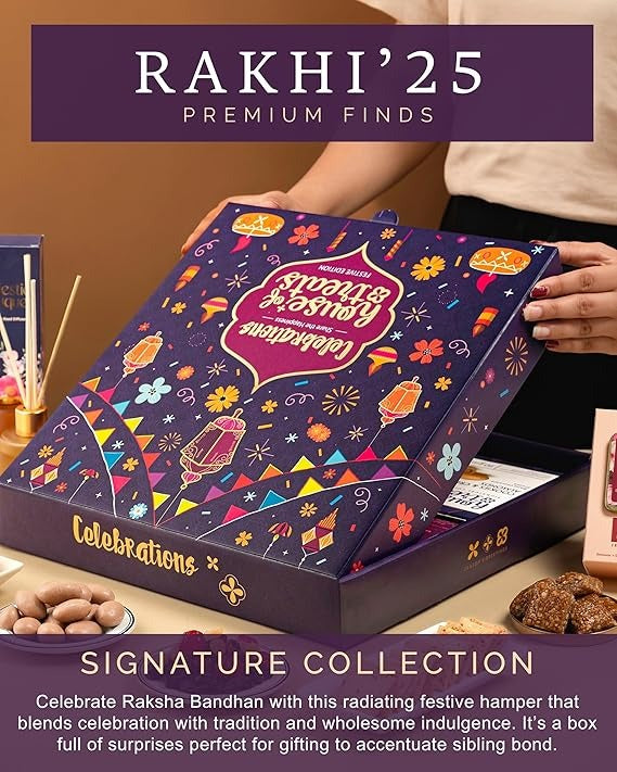 Hyperfoods® Rakhi for Brother with Gift Hamper Gift For Brother Chocolate Gift Pack Rakhi Hampers For Brother Celebrations Hamper Oud & Amber Solid Perfume Ganesha Rakhi with Roli & Rice Raksha Bandhan Gift Hampers