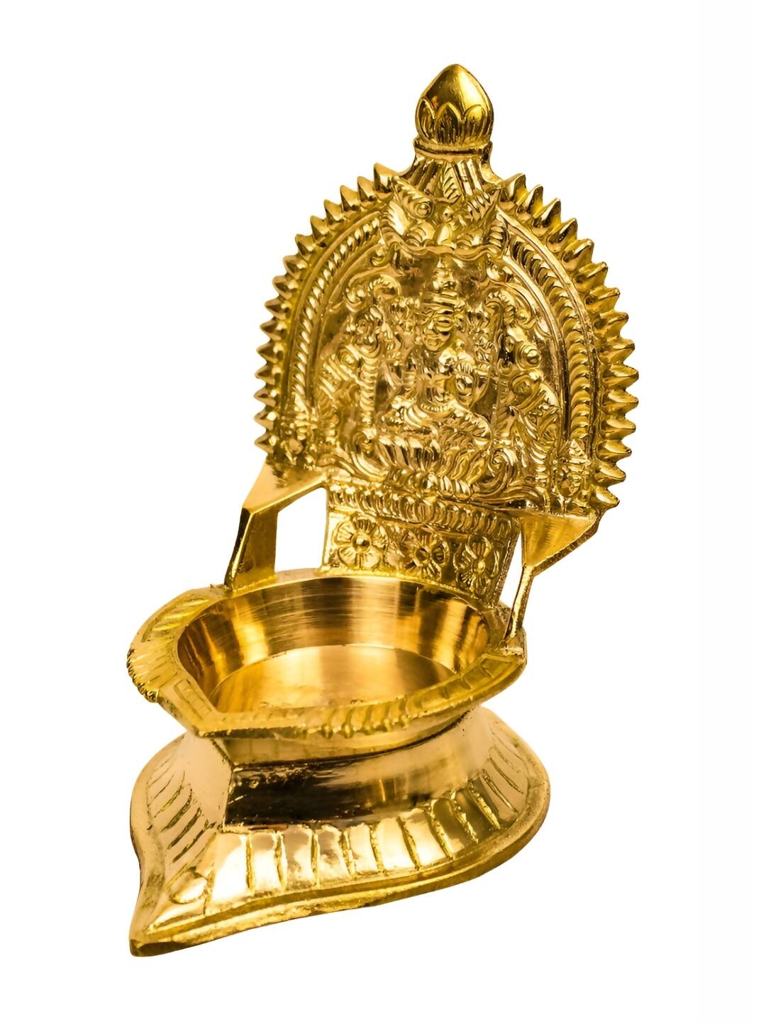 Spillbox Gold-Toned Brass Kamachi Diya Pooja Essential