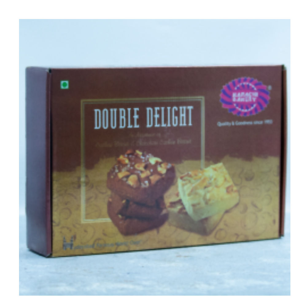 Karachi Bakery Double Delight (Gold) Cashew Biscuit & Chocolate Cashew