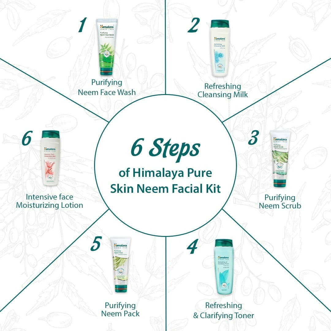 Himalaya Pure Skin Neem Facial Kit with Face Massager
