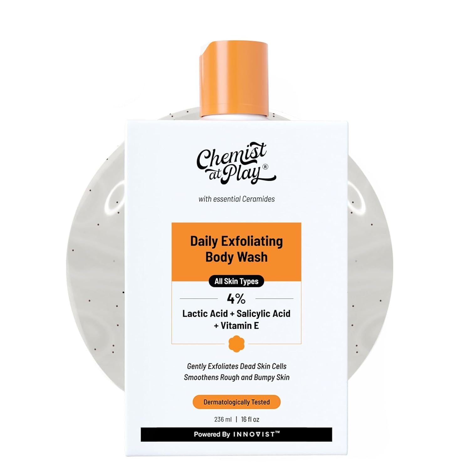Chemist At Play Exfoliating Body Wash, 4% (Salicylic Acid, Vitamin E and Lactic Acid)