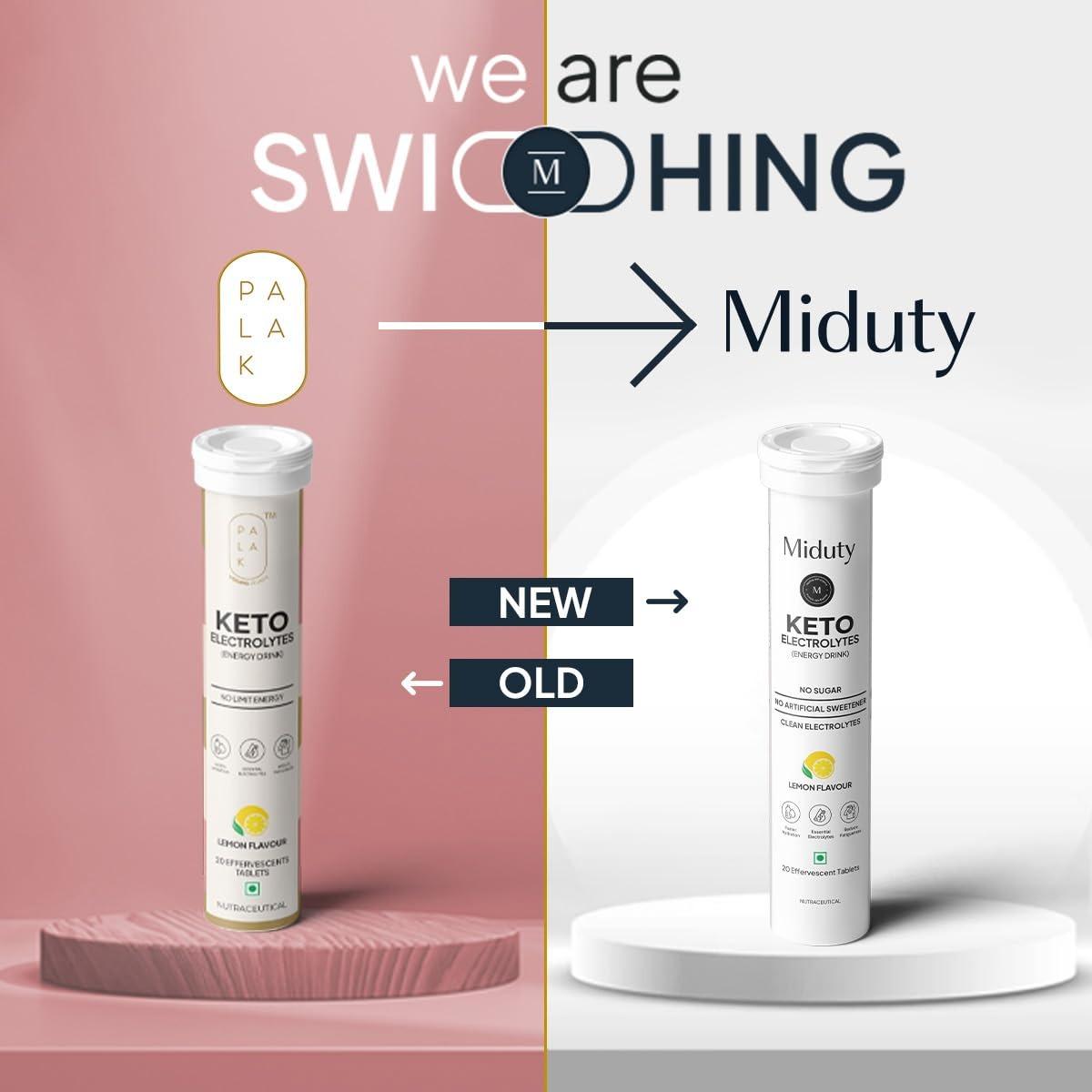 Miduty by Palak Notes Keto Electrolytes Tablets -Adults