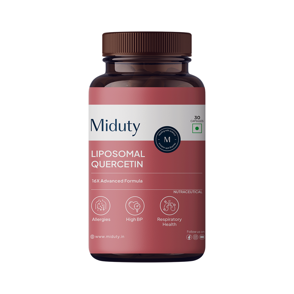 Miduty by Palak Notes Liposomal Quercetin Capsules