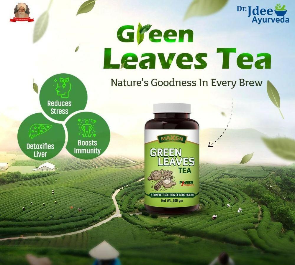Dr. Jdee Ayurveda Green Leaves Tea, Perfectly Balanced & Refreshing
